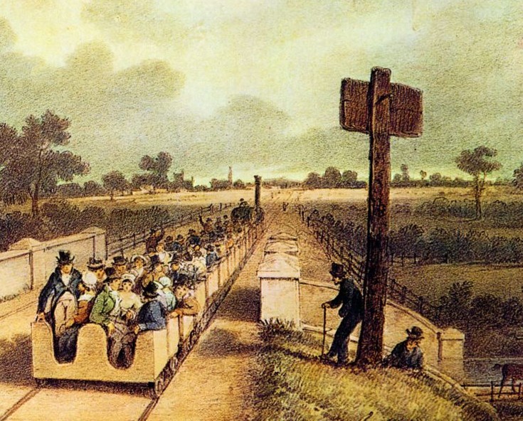 Liverpool to Manchester Railway Lithograph